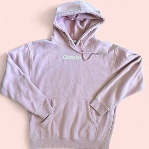 Glossier Women's Light Pink Hoodie
